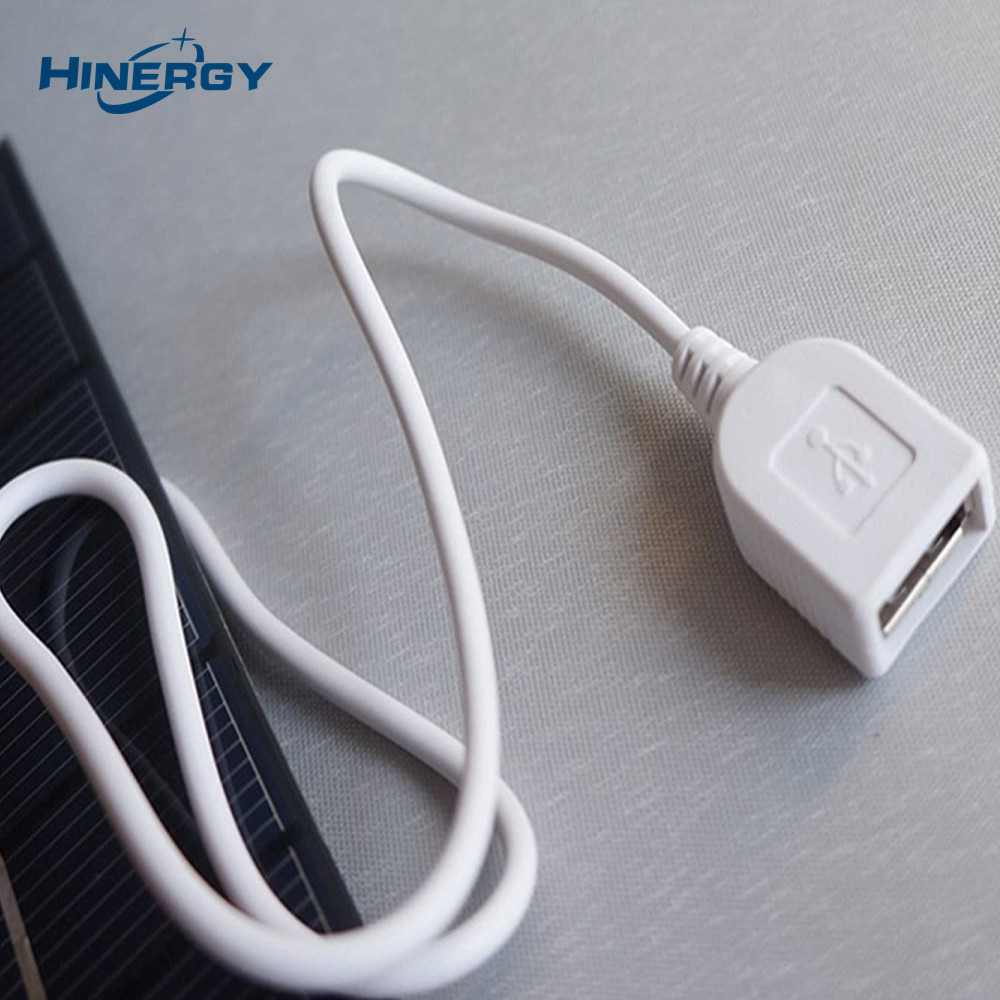 لوحة طاقة شمسية صغيرة من Hinergy مع منفذ اتصال بمنفذ Micro USB وشاحن هاتف