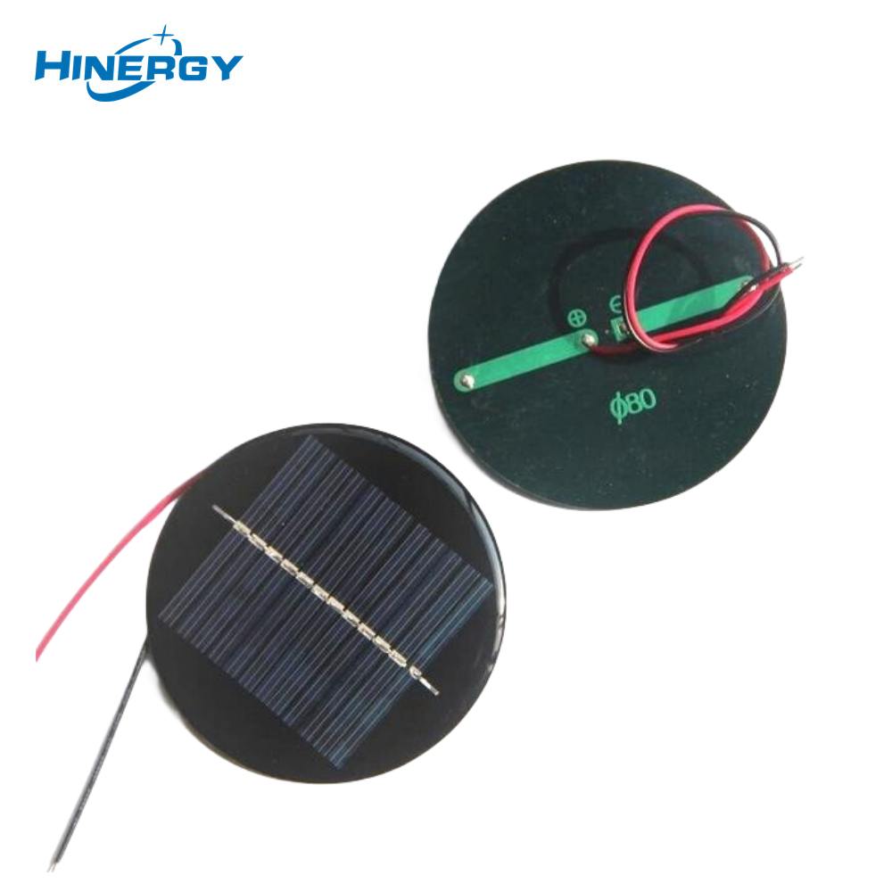 Hinergy أحادية البلورية دائرة الخلايا الكهروضوئية 5V 6V 9V 12V دائرية صغيرة مستديرة سعر الألواح الشمسية